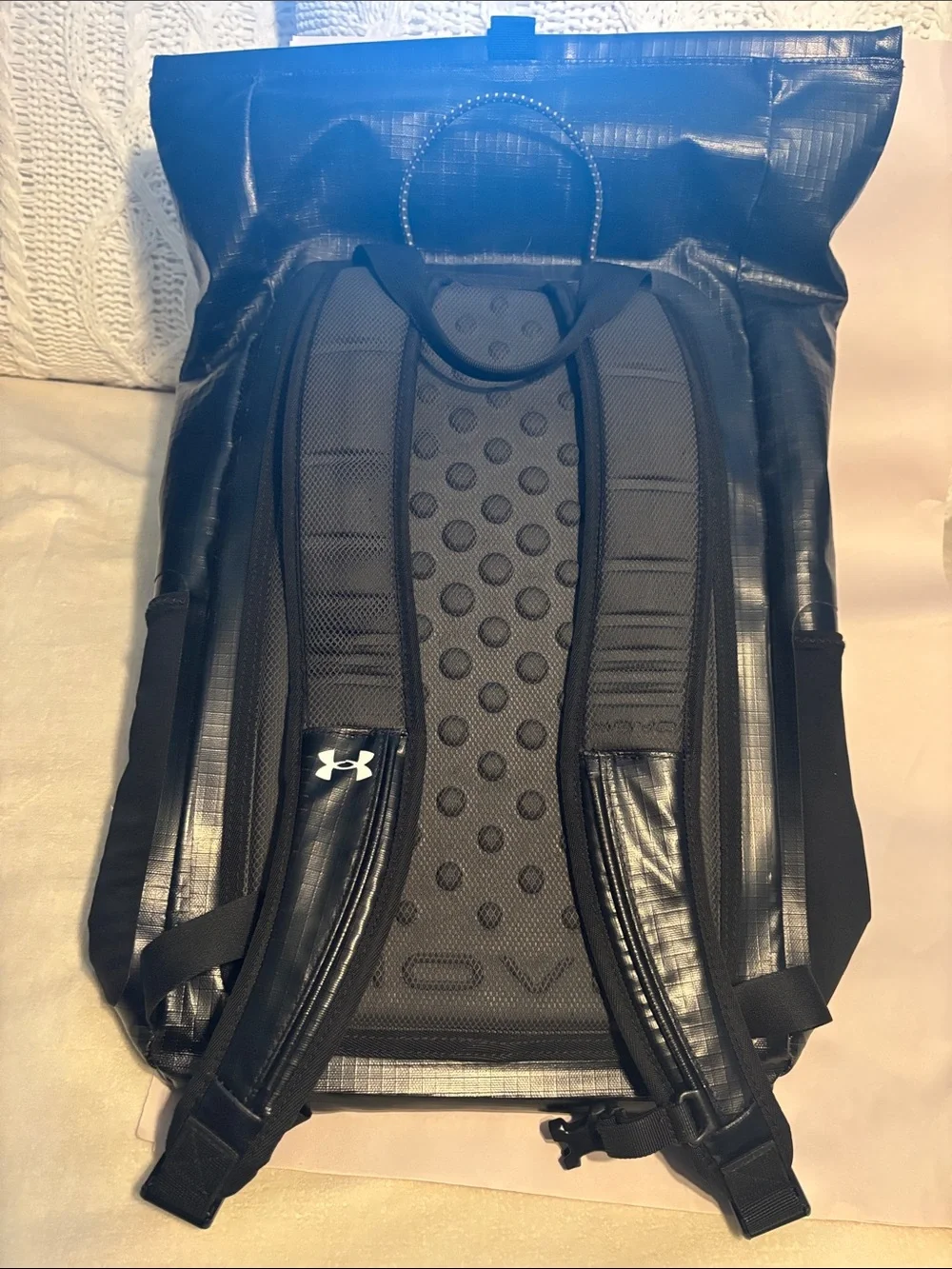 Under Armour Black Roll-Top Storm Backpack with External Bungee